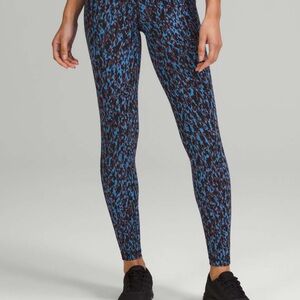 Blue Patterned Women's Leggings